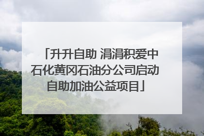 升升自助 涓涓积爱中石化黄冈石油分公司启动自助加油公益项目