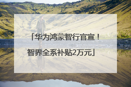 华为鸿蒙智行官宣！智界全系补贴2万元