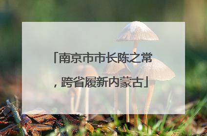 南京市市长陈之常，跨省履新内蒙古