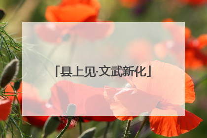 县上见·文武新化