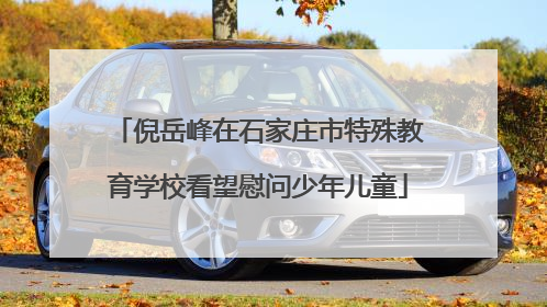 倪岳峰在石家庄市特殊教育学校看望慰问少年儿童