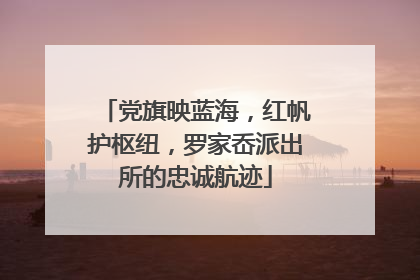 党旗映蓝海，红帆护枢纽，罗家岙派出所的忠诚航迹