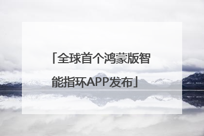 全球首个鸿蒙版智能指环APP发布