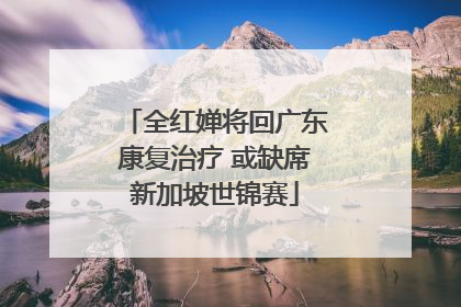 全红婵将回广东康复治疗 或缺席新加坡世锦赛