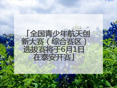 全国青少年航天创新大赛（综合赛区）选拔赛将于6月1日在泰安开赛
