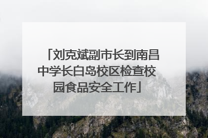 刘克斌副市长到南昌中学长白岛校区检查校园食品安全工作
