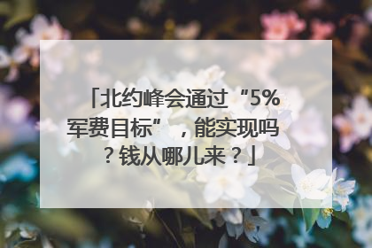 北约峰会通过“5%军费目标”，能实现吗？钱从哪儿来？