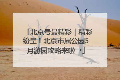 北京号最精彩｜精彩纷呈！北京市属公园5月游园攻略来啦→