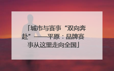 城市与赛事“双向奔赴”——平原：品牌赛事从这里走向全国
