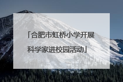 合肥市虹桥小学开展科学家进校园活动