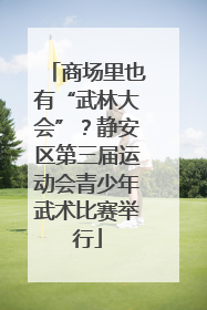 商场里也有“武林大会”？静安区第三届运动会青少年武术比赛举行