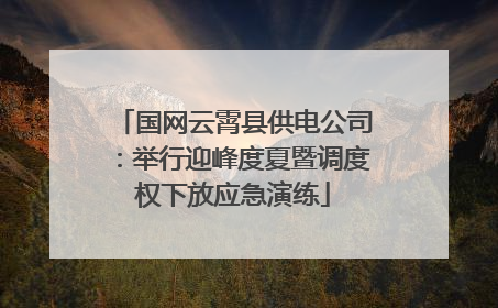 国网云霄县供电公司：举行迎峰度夏暨调度权下放应急演练