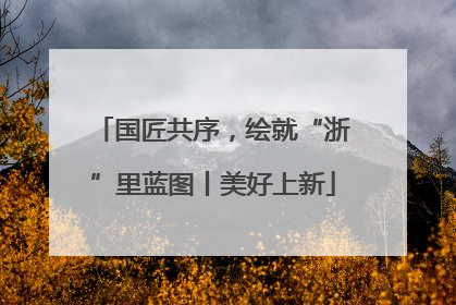 国匠共序，绘就“浙”里蓝图丨美好上新