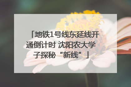 地铁1号线东延线开通倒计时 沈阳农大学子探秘“新线”