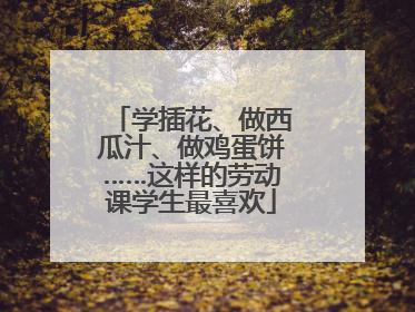 学插花、做西瓜汁、做鸡蛋饼……这样的劳动课学生最喜欢
