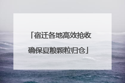 宿迁各地高效抢收 确保夏粮颗粒归仓