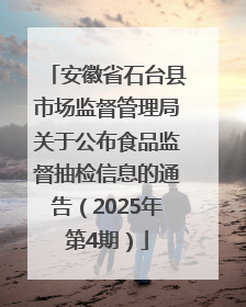 安徽省石台县市场监督管理局关于公布食品监督抽检信息的通告（2025年第4期）