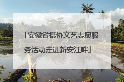 安徽省摄协文艺志愿服务活动走进新安江畔