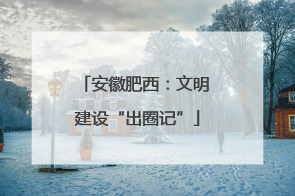 安徽肥西：文明建设“出圈记”