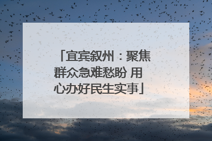 宜宾叙州：聚焦群众急难愁盼 用心办好民生实事