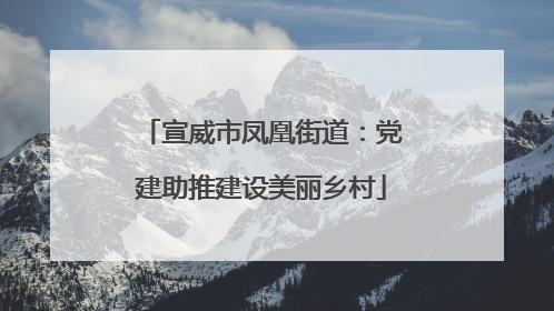 宣威市凤凰街道：党建助推建设美丽乡村