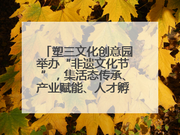 塑三文化创意园举办“非遗文化节”，集活态传承、产业赋能、人才孵化于一体