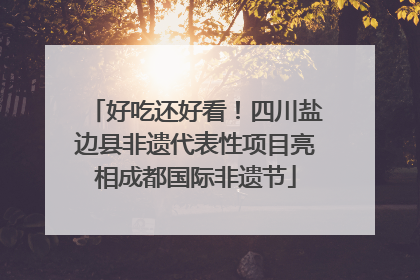 好吃还好看！四川盐边县非遗代表性项目亮相成都国际非遗节