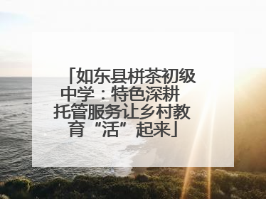 如东县栟茶初级中学：特色深耕 托管服务让乡村教育“活”起来