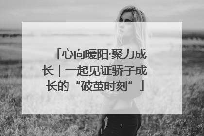 心向暖阳·聚力成长｜一起见证骄子成长的“破茧时刻”