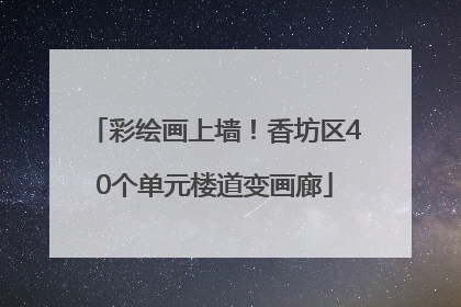 彩绘画上墙！香坊区40个单元楼道变画廊
