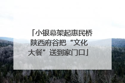 小银幕架起惠民桥 陕西府谷把“文化大餐”送到家门口