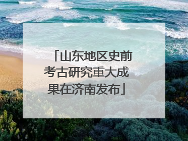 山东地区史前考古研究重大成果在济南发布