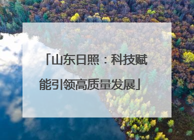 山东日照：科技赋能引领高质量发展
