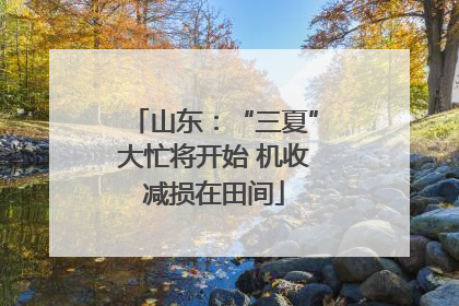 山东：“三夏”大忙将开始 机收减损在田间