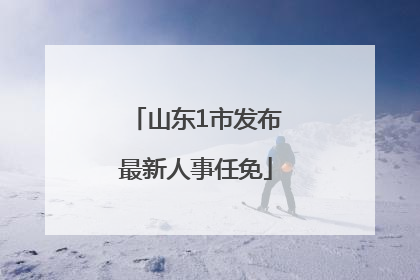 山东1市发布最新人事任免