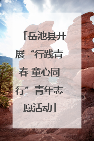 岳池县开展“行践青春 童心同行”青年志愿活动