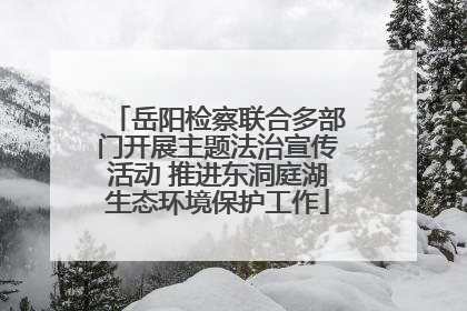 岳阳检察联合多部门开展主题法治宣传活动 推进东洞庭湖生态环境保护工作