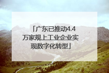 广东已推动4.4万家规上工业企业实现数字化转型