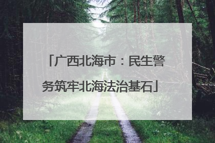 广西北海市：民生警务筑牢北海法治基石