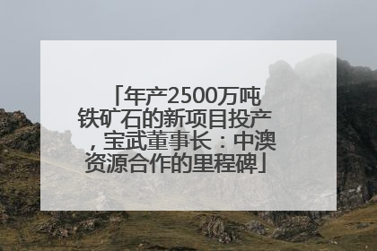 年产2500万吨铁矿石的新项目投产，宝武董事长：中澳资源合作的里程碑
