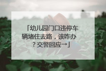 幼儿园门口违停车辆堵住去路，该咋办？交警回应→