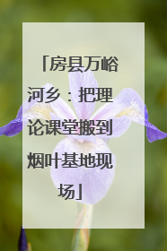 房县万峪河乡：把理论课堂搬到烟叶基地现场