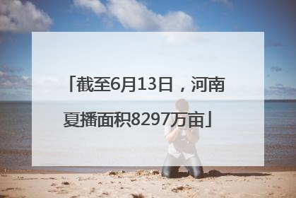 截至6月13日，河南夏播面积8297万亩
