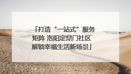 打造“一站式”服务矩阵 洛阳定鼎门社区解锁幸福生活新场景