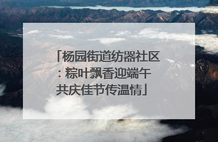 杨园街道纺器社区：粽叶飘香迎端午 共庆佳节传温情