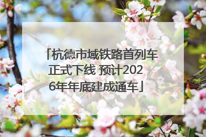 杭德市域铁路首列车正式下线 预计2026年年底建成通车