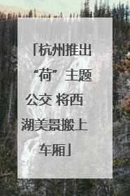 杭州推出“荷”主题公交 将西湖美景搬上车厢