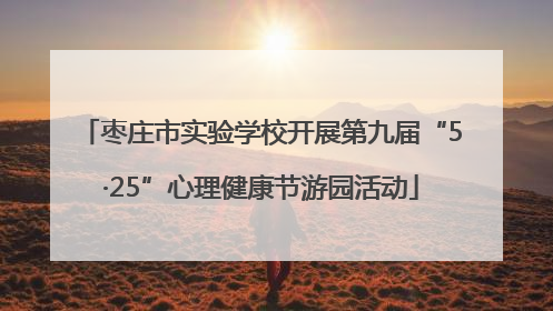 枣庄市实验学校开展第九届“5·25”心理健康节游园活动