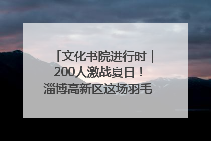 文化书院进行时｜200人激战夏日！淄博高新区这场羽毛球比赛太酷