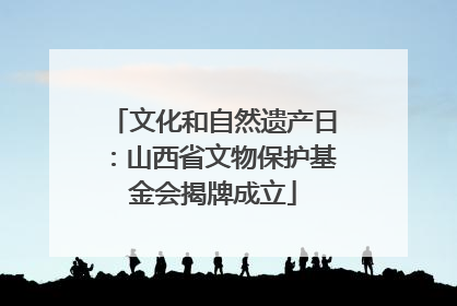 文化和自然遗产日：山西省文物保护基金会揭牌成立